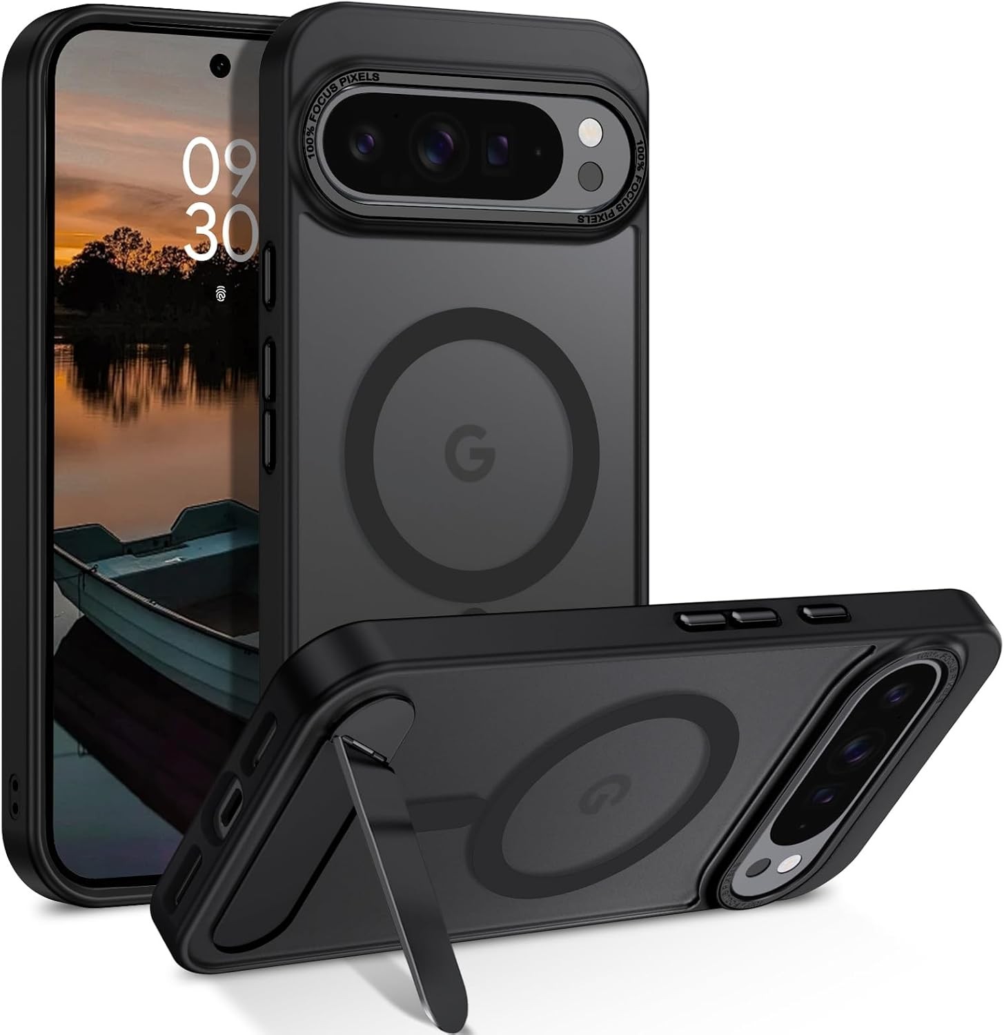 Google Pixel 10 Pro XL Case with Stand, Slim Shockproof Protective Kickstand Cas