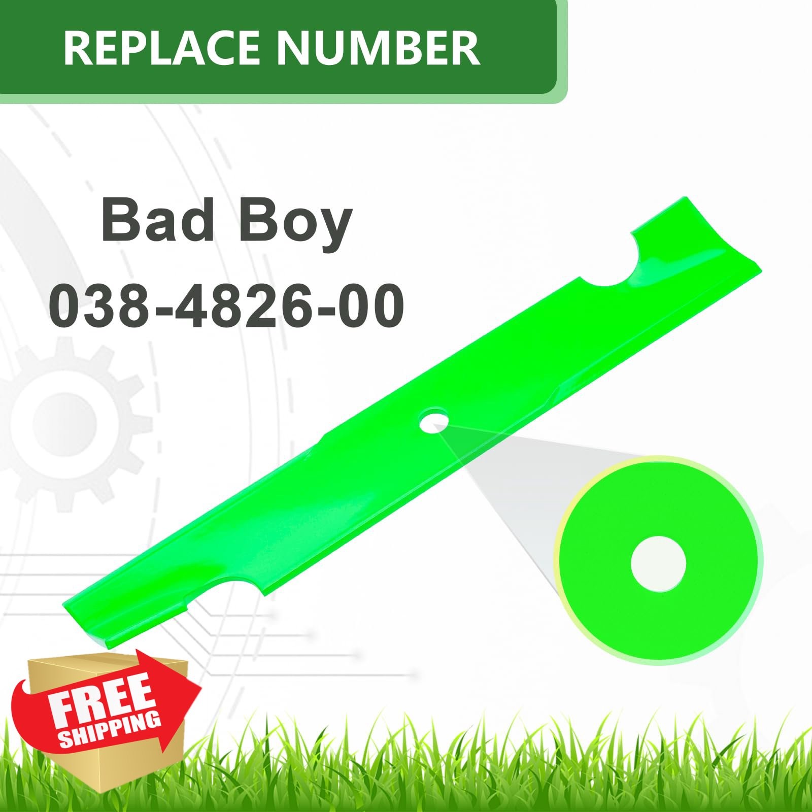 JYLEYJ 3pk 48" Mower Blades for Bad Boy MZ Magnum ZT CZT Elite Stand-On
