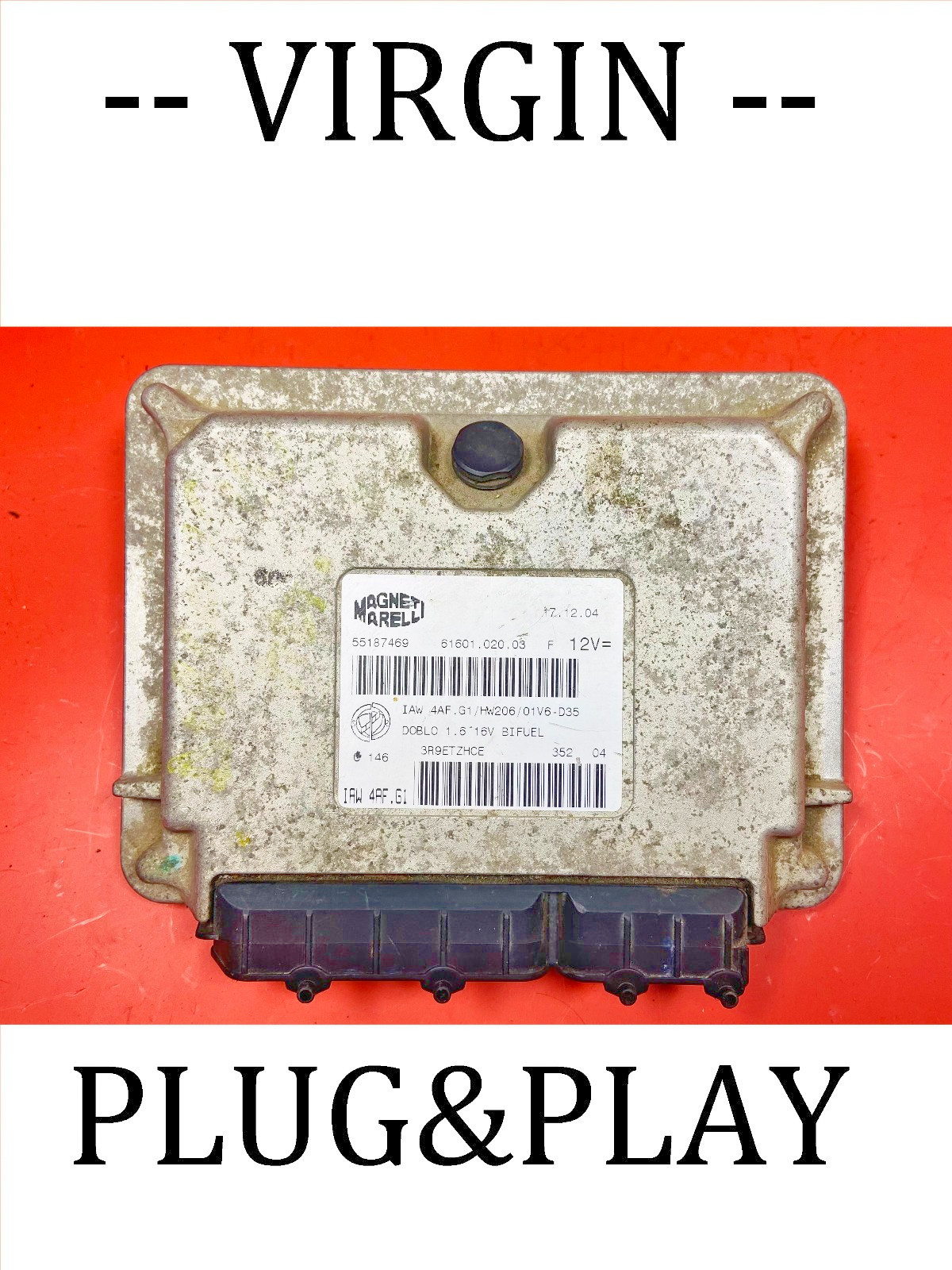 Plug&Play/VIRGIN FIAT DOBLO 1.6 16V ECU - 55187469 - IAW4AF.G1 /FastCourier