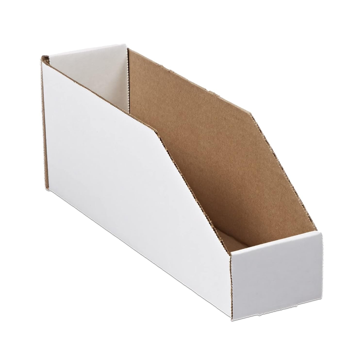 AVIDITI Corrugated Cardboard Storage Bins Holder 3" x 12" x 4.5" 50 Pack Open