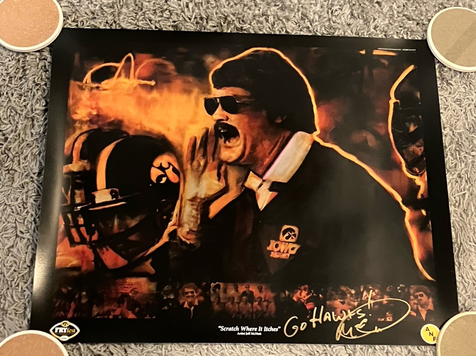 2014 University of Iowa Hawkeyes Herky the Hawk on Parade Poster 24" x 36"