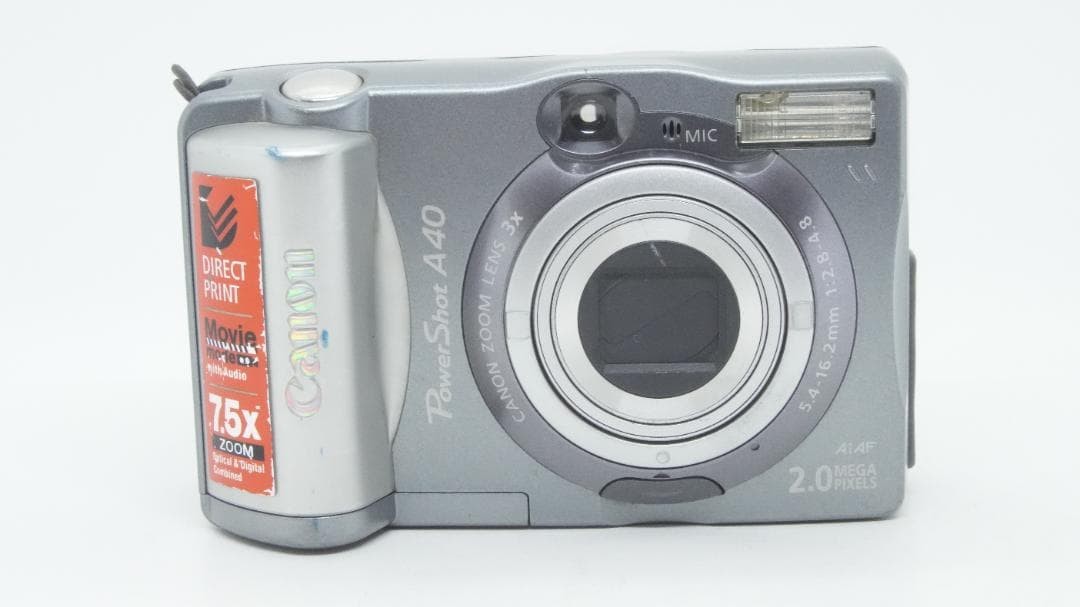Canon Powershot A40 Silver Digital Camera USB Cable Included