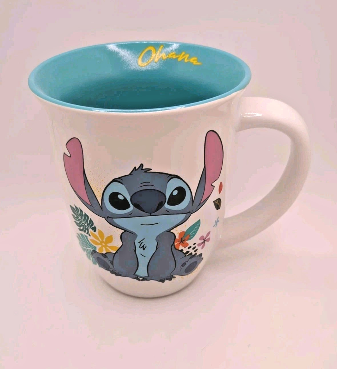 New Disney Lilo And Stitch Stitch Ohana 16 Oz Ceramic Coffee Mug