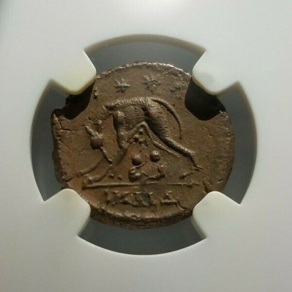 She-Wolf & Twins Constantine NGC AU Roman Empire BI Nummus Romulus Remus Ancient