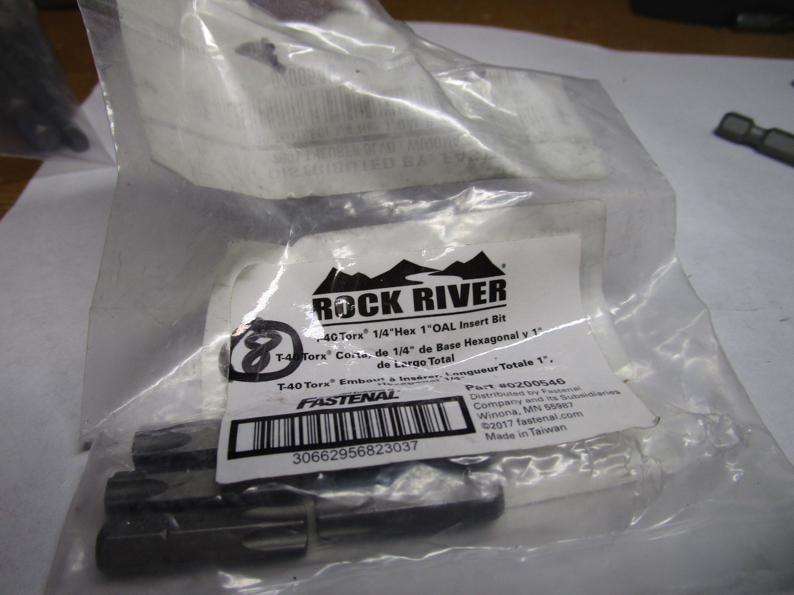 T-40 Torx® 1/4"Hex 1"OAL Rock River® Insert Bit QTY 5