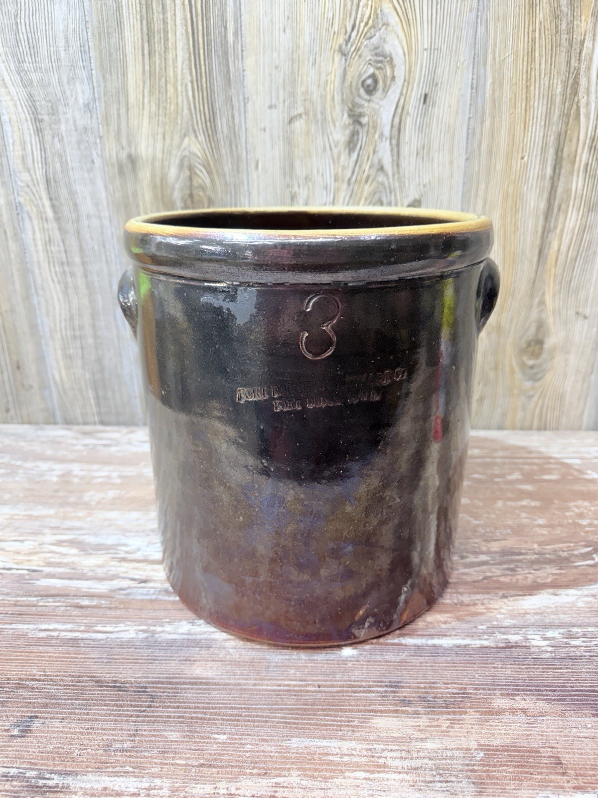 Antique Fort Dodge Stoneware Co. 3 Gallon Crock Rare☑️📸📝