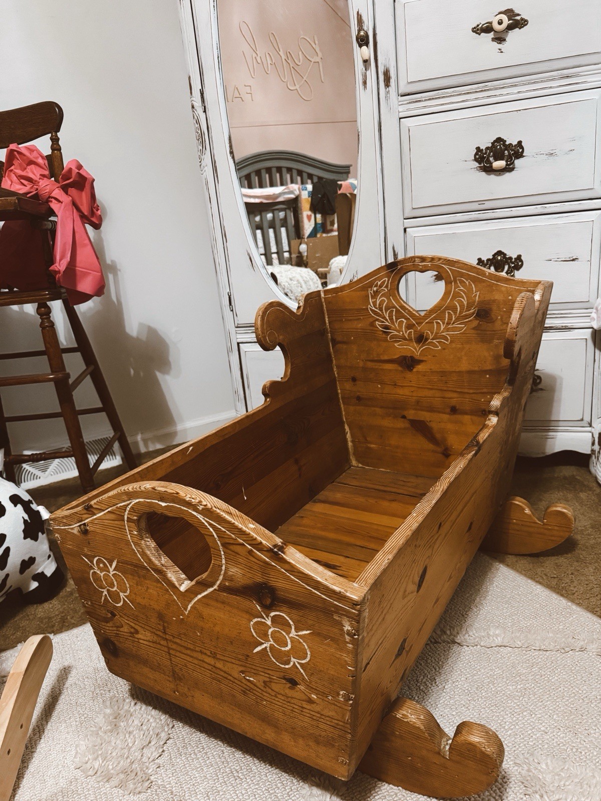Vintage Wooden Crib
