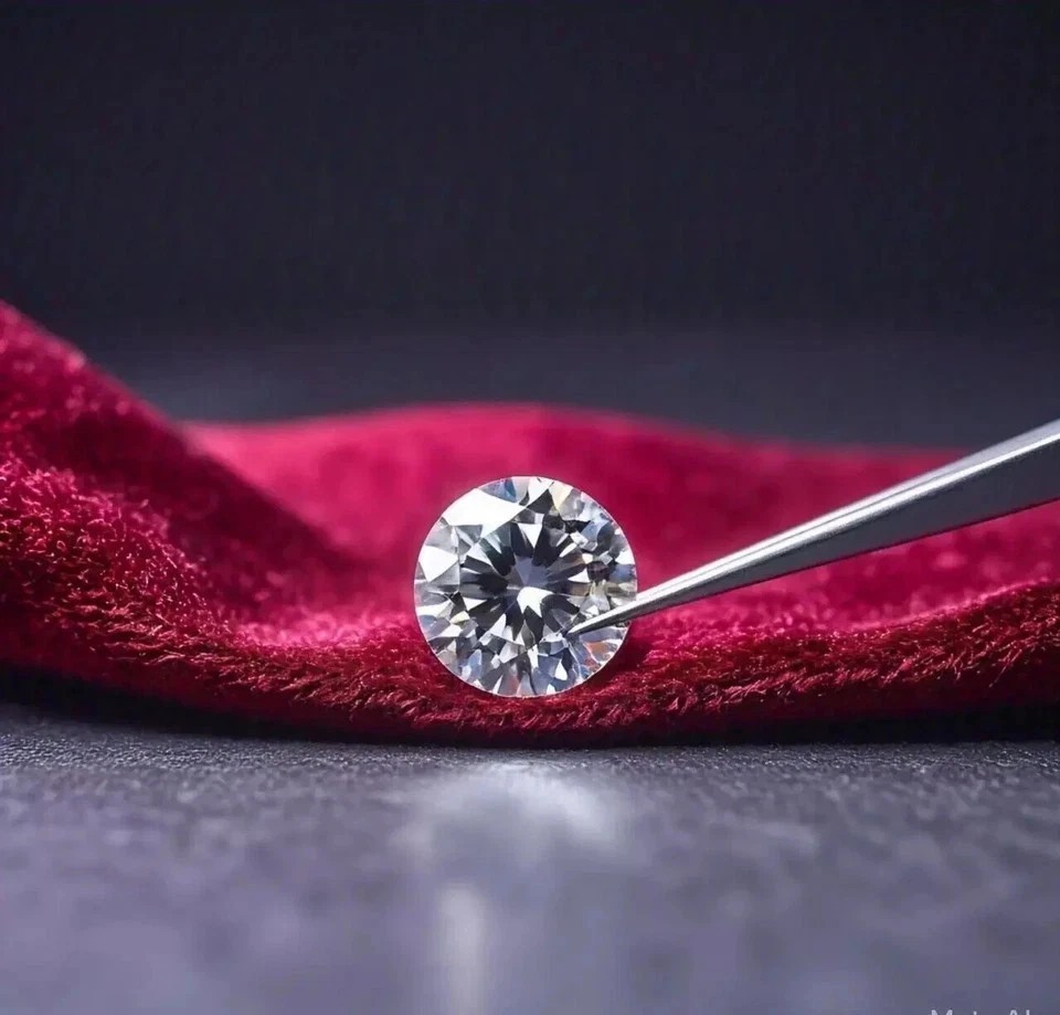 2Ct Round Cut Natural D Color Lab grown Loose Diamond VVS1 Clarity Certified v19