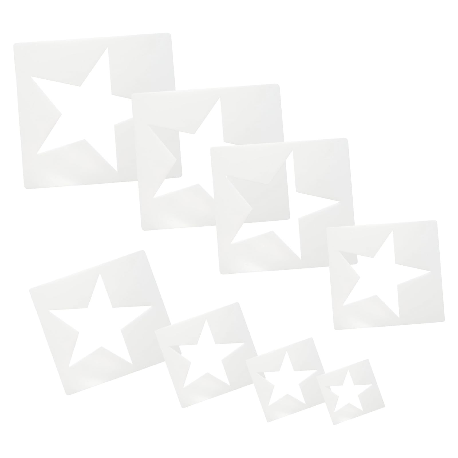 Pine & Linen 8 PCS Large Star Stencil, Different Sizes Template Reusable 