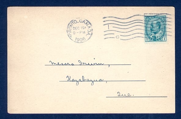 CANADA 1906 PC RE OPPOSITION TO POST OFFICE COLLECTING COD CHARGES