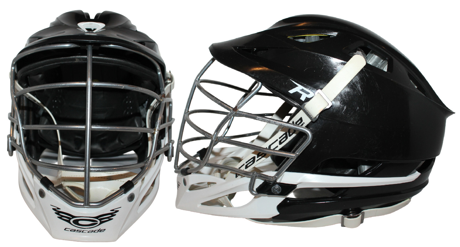 Cascade R Lacrosse Helmet Gloss Black Adult SPR FIT, OSFM 21.5" - 24"