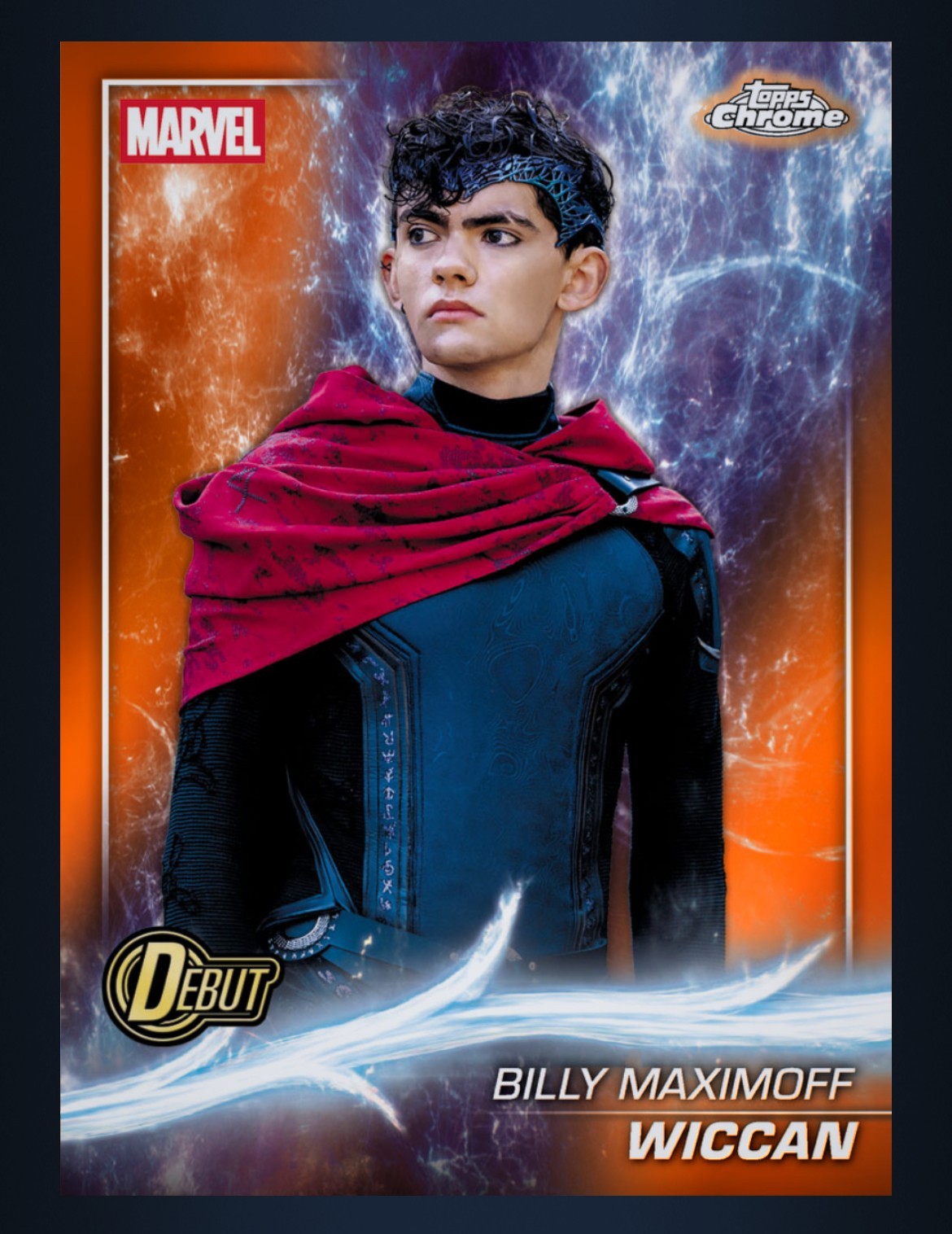 DIGITAL TOPPS MARVEL COLLECT STUDIO CHROME ORANGE 25C BASE WICCAN