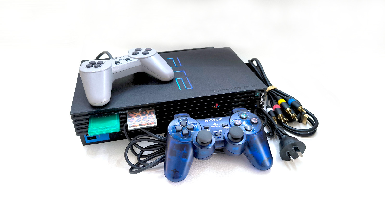 Sony Playstation 2 PS2 - Midnight Black - Controllers - 500GB HDD FMCB - PAL PSU