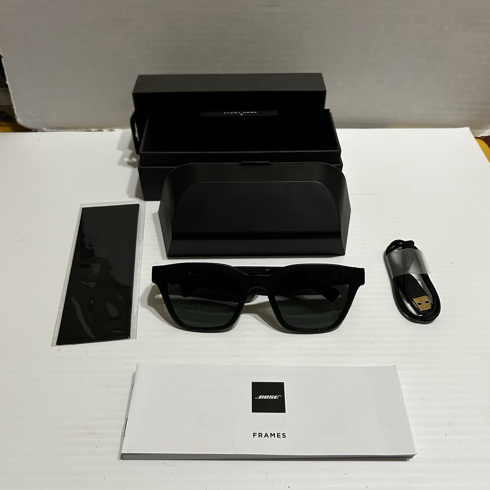 Bose Frames Tenor Rectangular Bluetooth Audio Sunglasses - Black Parts Only