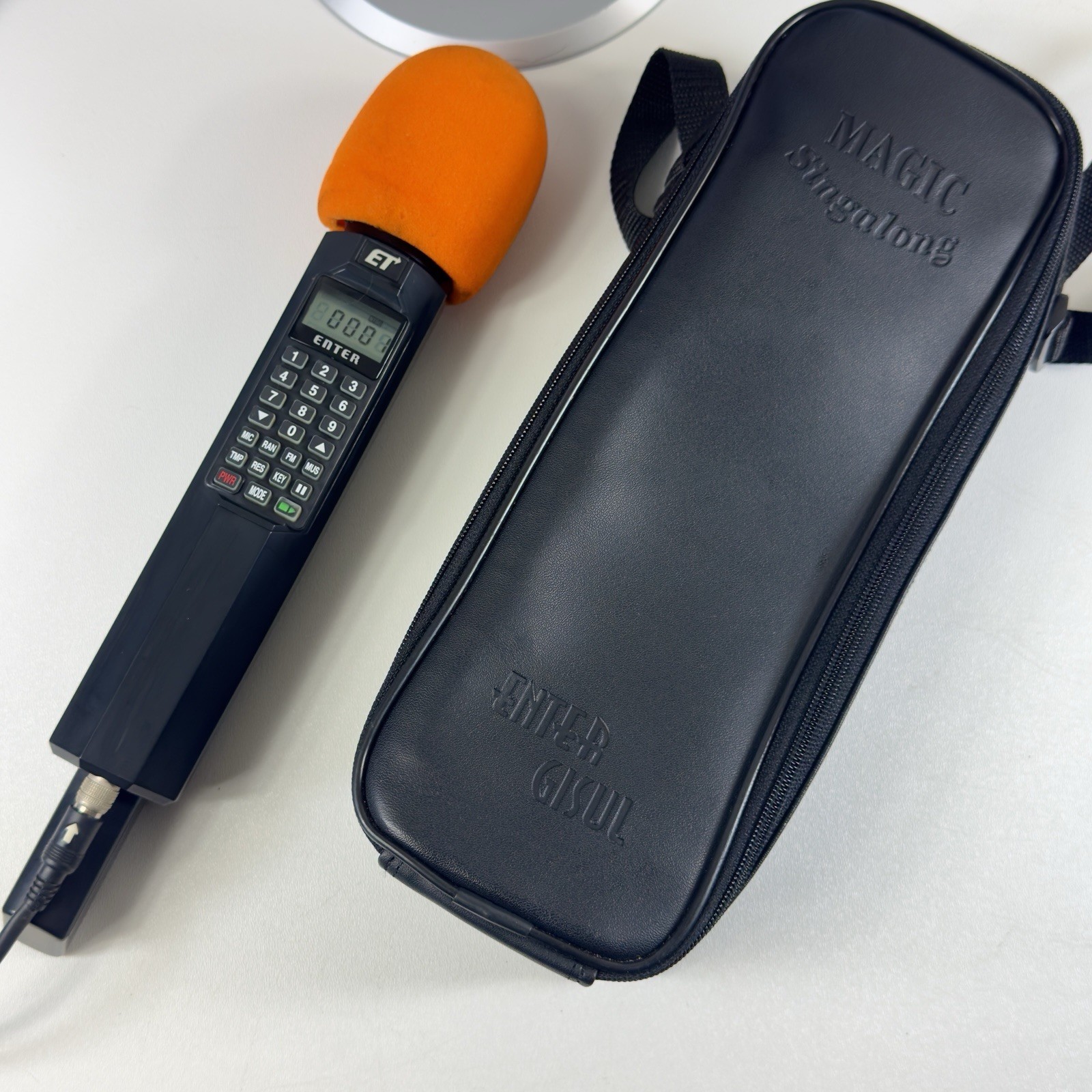 Magic Sing Enter Tech Microphone Set w/ 3 Song Chips 1 Tagalog + Case & AV Cable