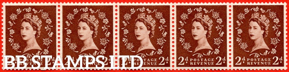 SG. 543a. S37l 2d. Red-brown. An UNMOUNTED MINT Sideways Watermark coil s B66659