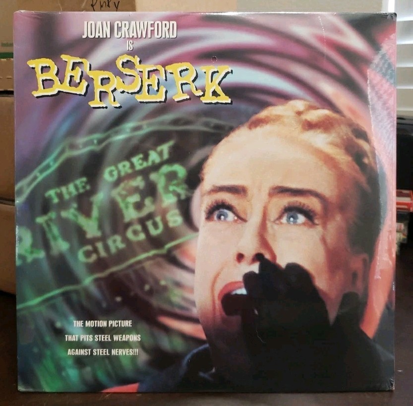Sealed Laserdisc Berserk Circus Of Blood Joan Crawford Serial Killer Horror W34