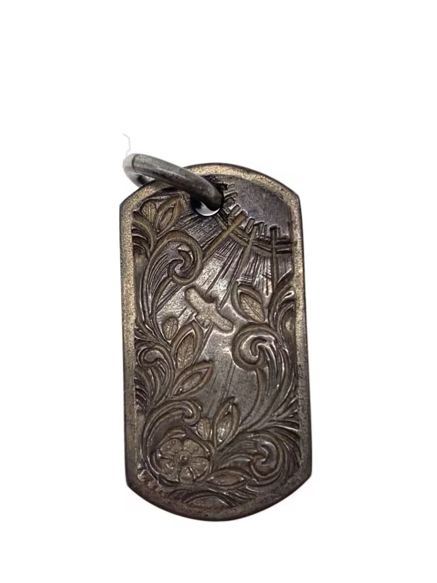 Arizona Freedom Pendant Top Dog Tag Silver Mens M1o75