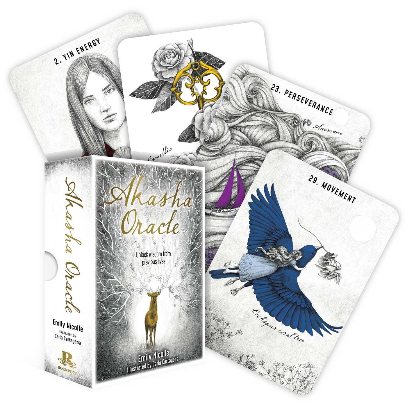 Akasha Oracle Deck By Rockpool – 48 Cards With Guidebook & Divining Boards