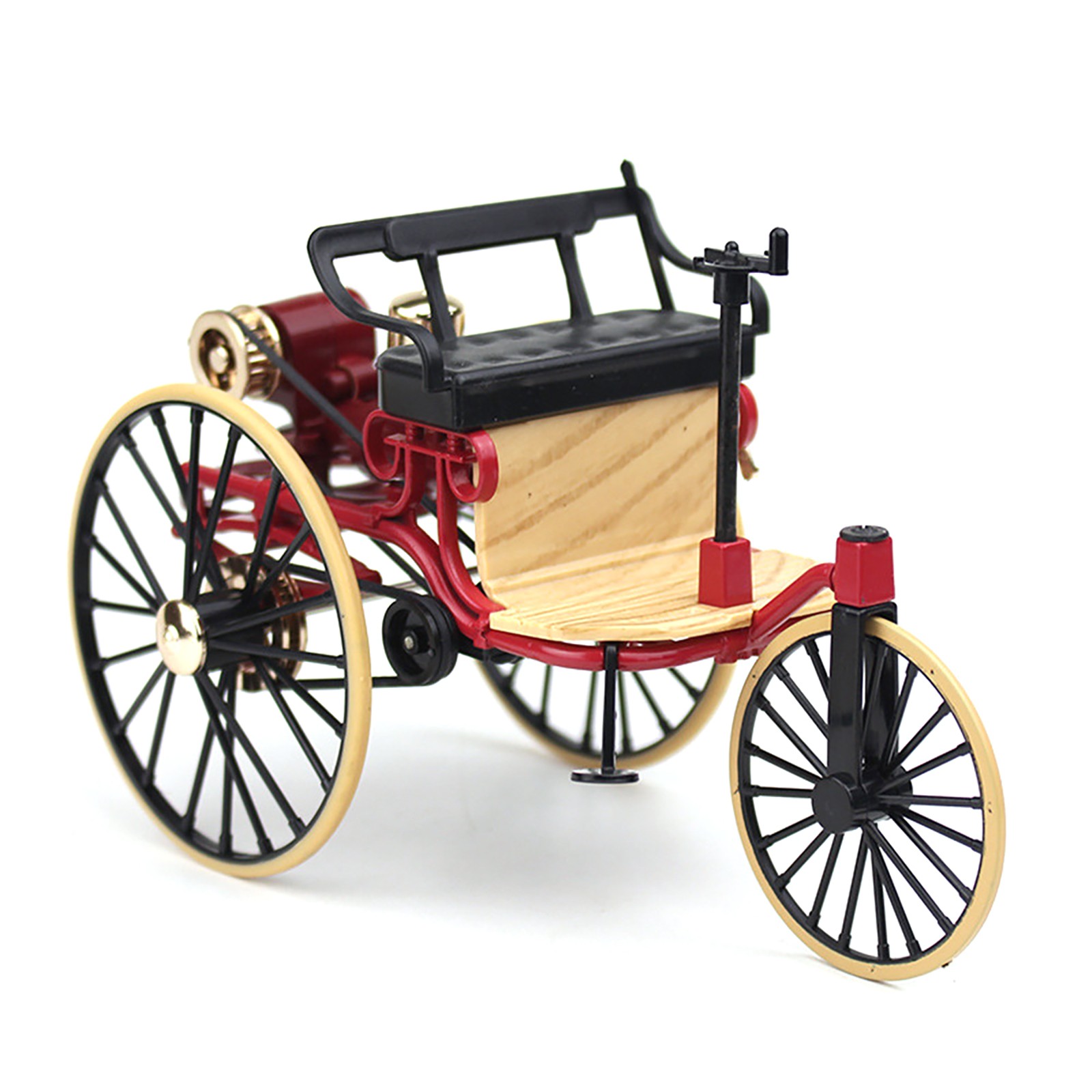 Vintage Car Model Alloy Office 1/12 Scale Tricycle Figurine Home Decor jjj