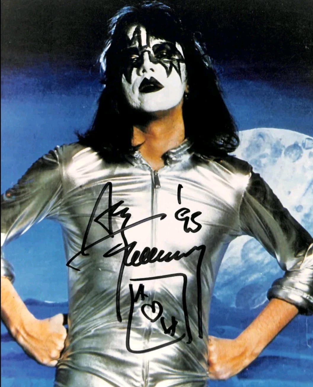 Ace Frehley Signed RP 8X10  Studio Shot Spaceman KISS Reprint Photo