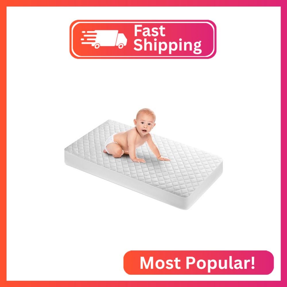 Masirs Crib Mattress Protector Cover - Comfortable, Breathable and Waterproof Ma