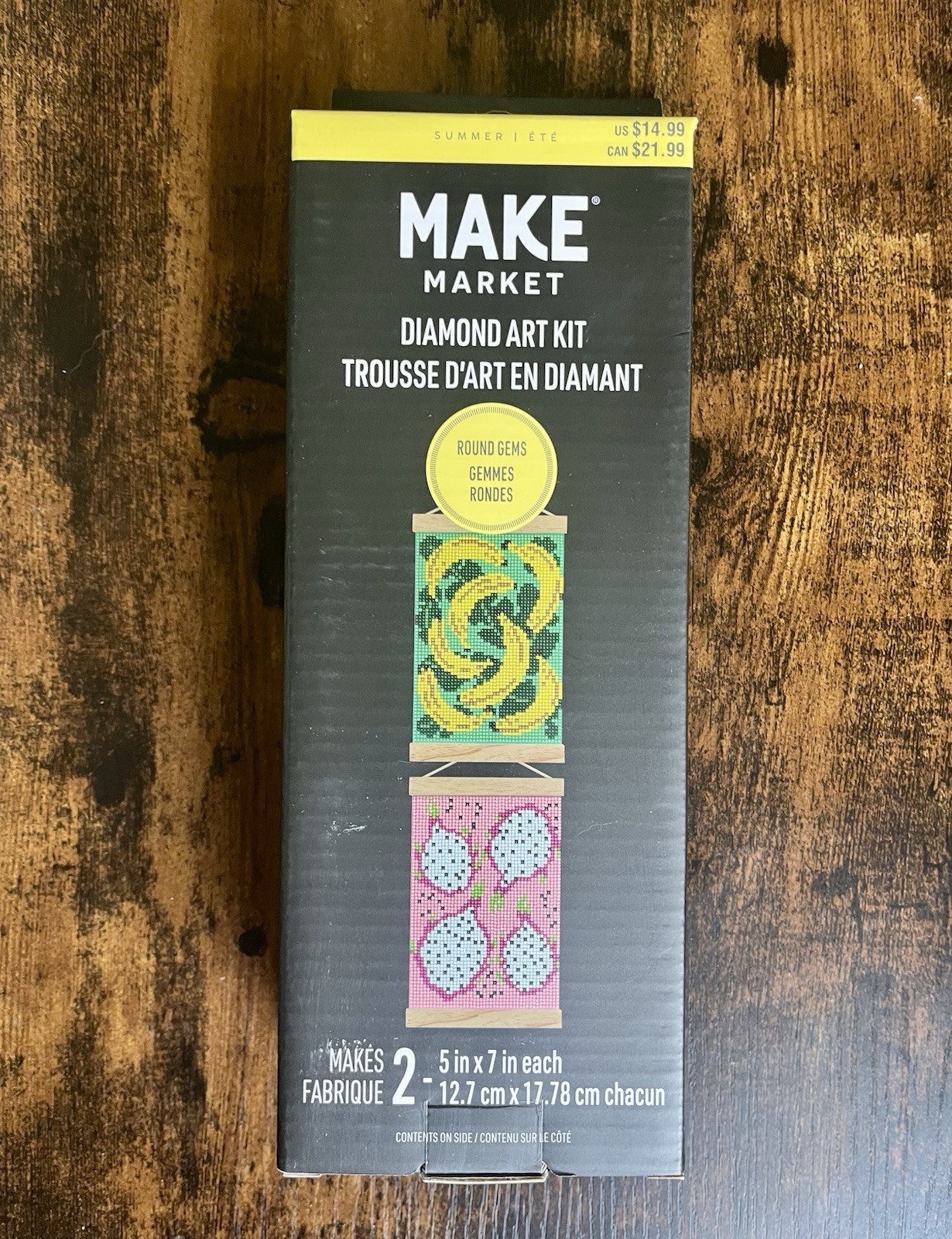 Make Market Diamond Art Kit, Fruits, 5in x 7in, 2 Projects