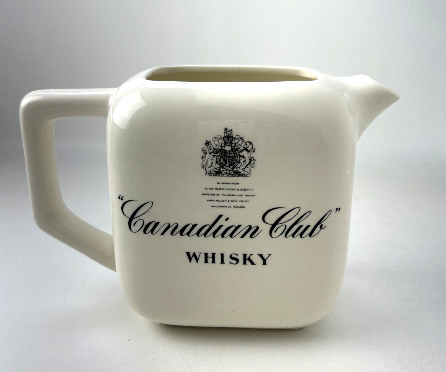 Vintage Canadian Club Whisky Jug Pitcher Advertising