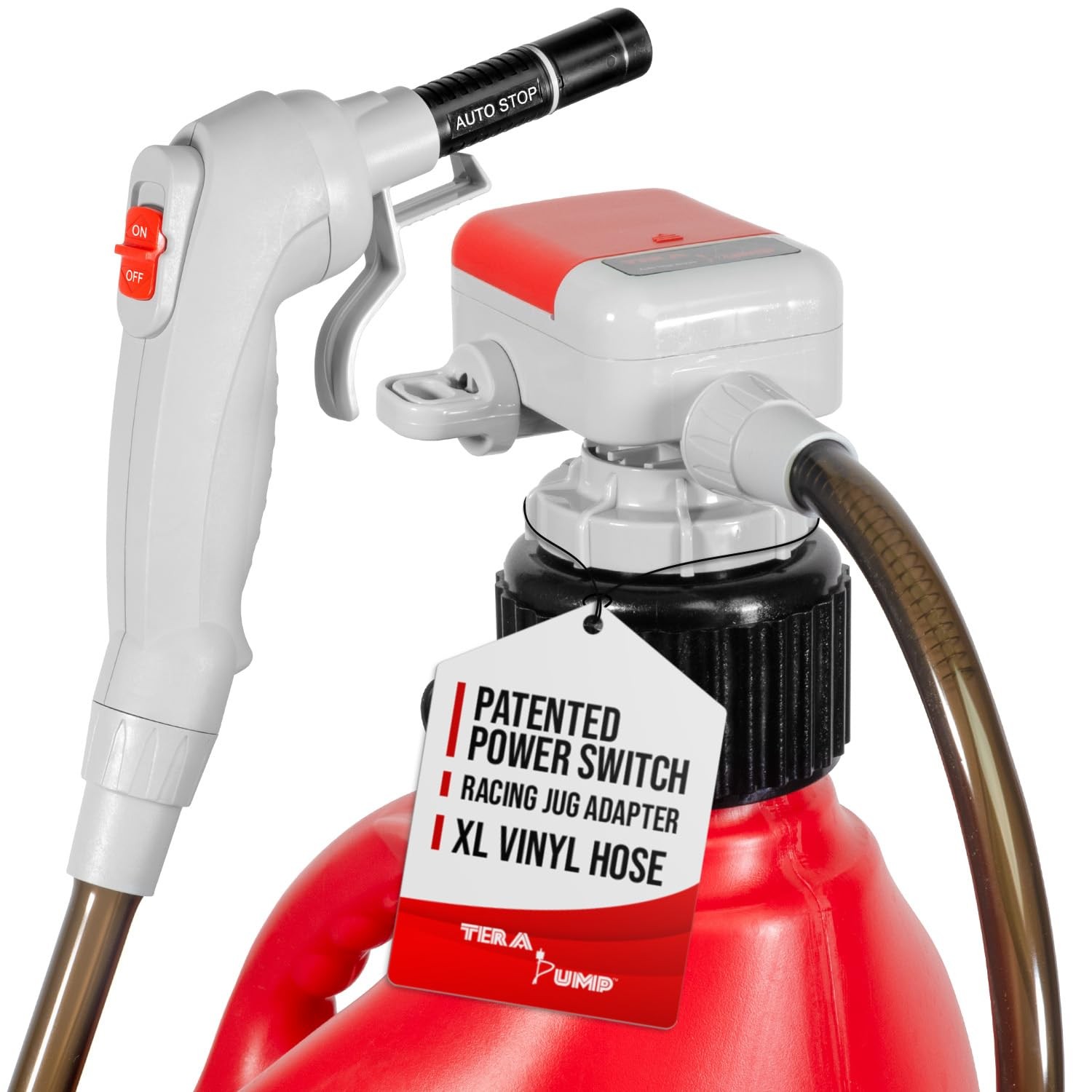 Universal Gas Can Adapter Cap Battery Powered Fuel Transfer Pump X Large TERA