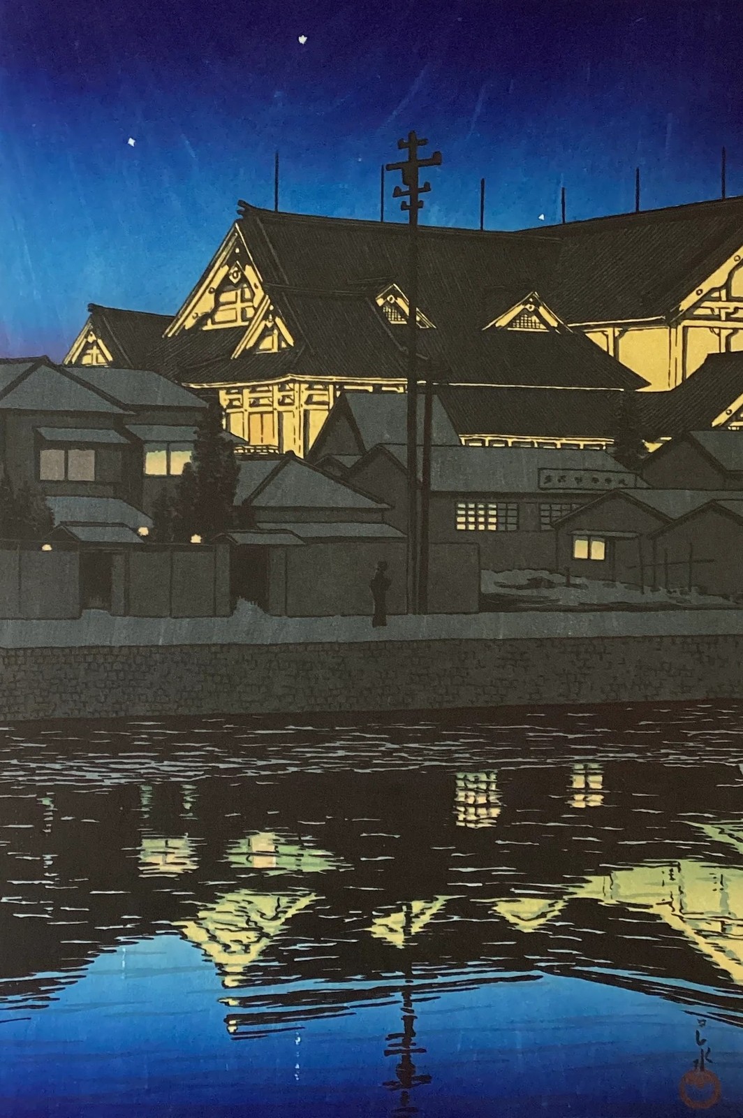 Hasui Kawase Kabukiza 1925 Japanese Woodblock Print Nakajima Publisher