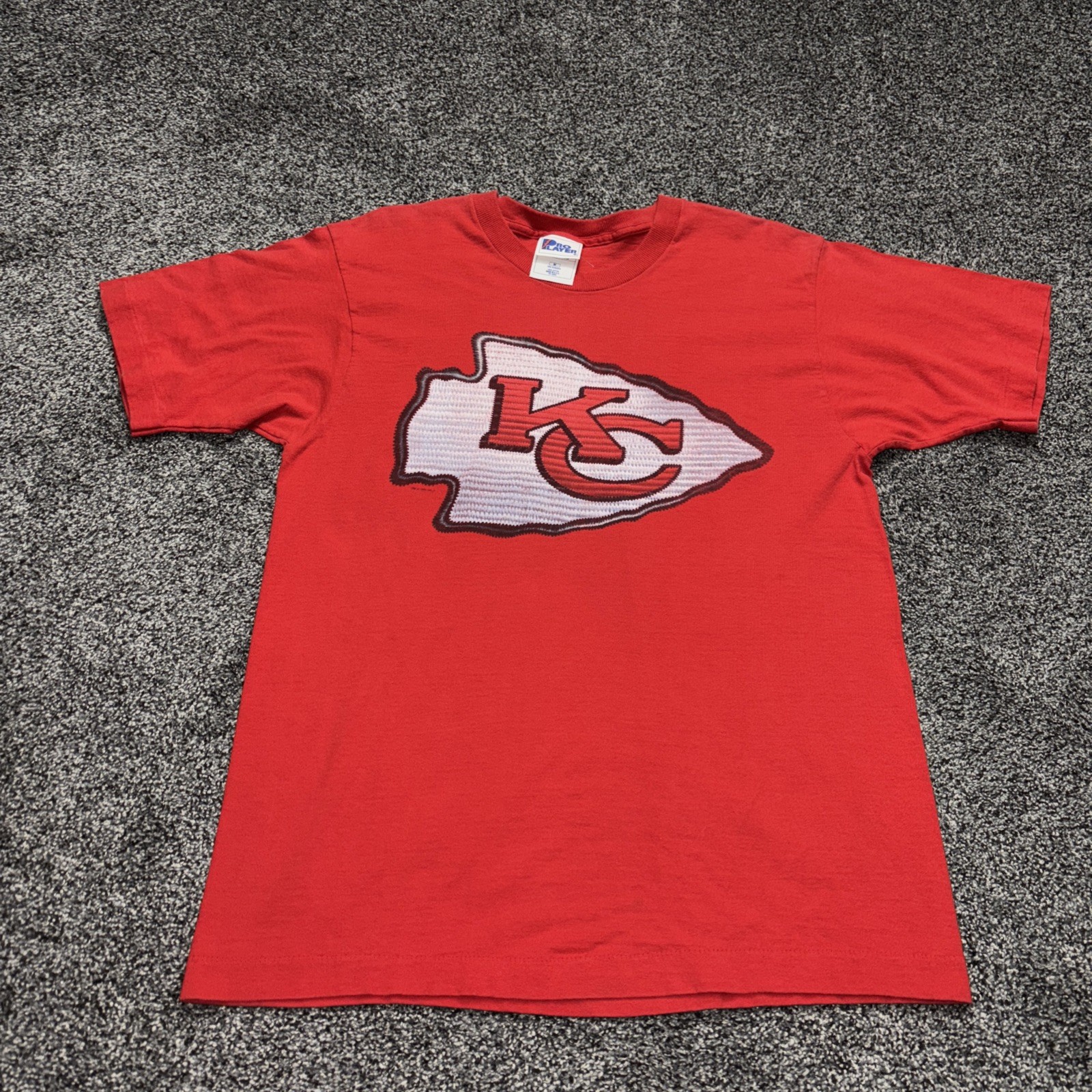 Vintage Pro Player Kansas City Chiefs T Shirt Single Stitch 1996 Logo Medium