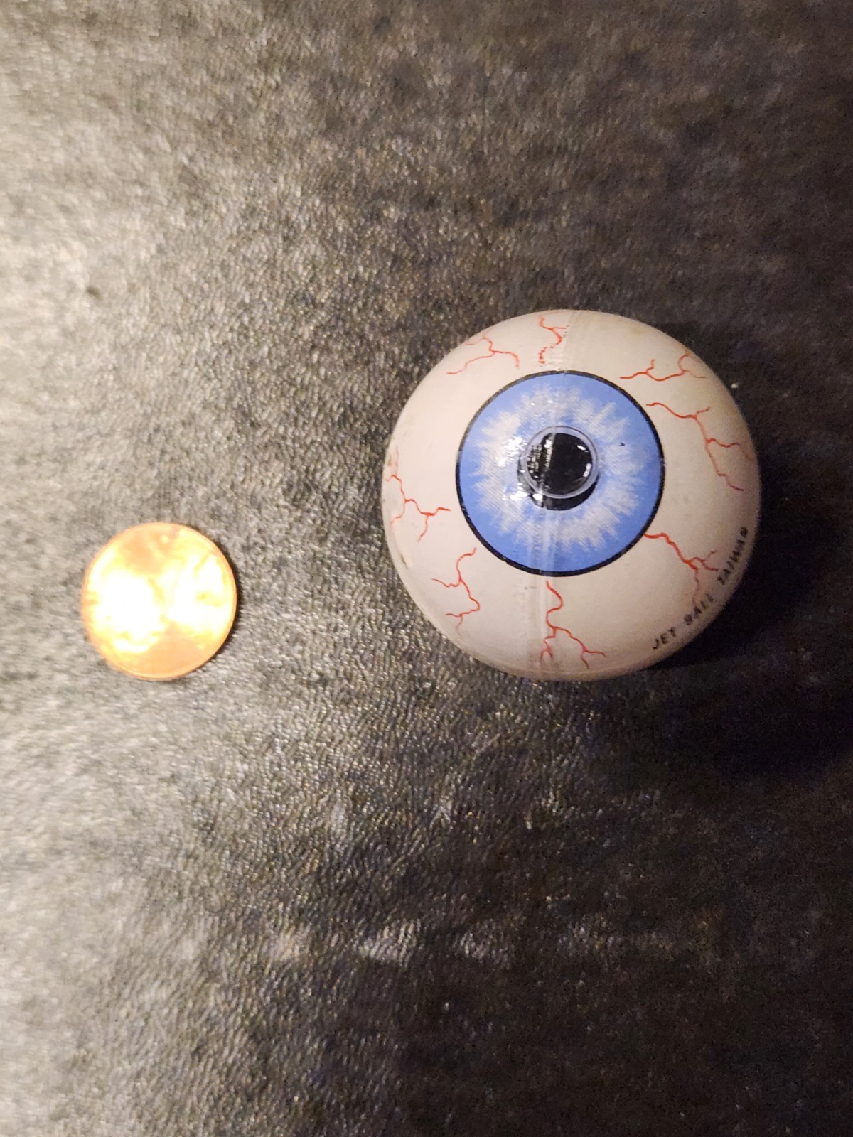 Vintage 90's Jet Ball Blue Magic Floating Eye Plastic Toy Ball Made in Taiwan