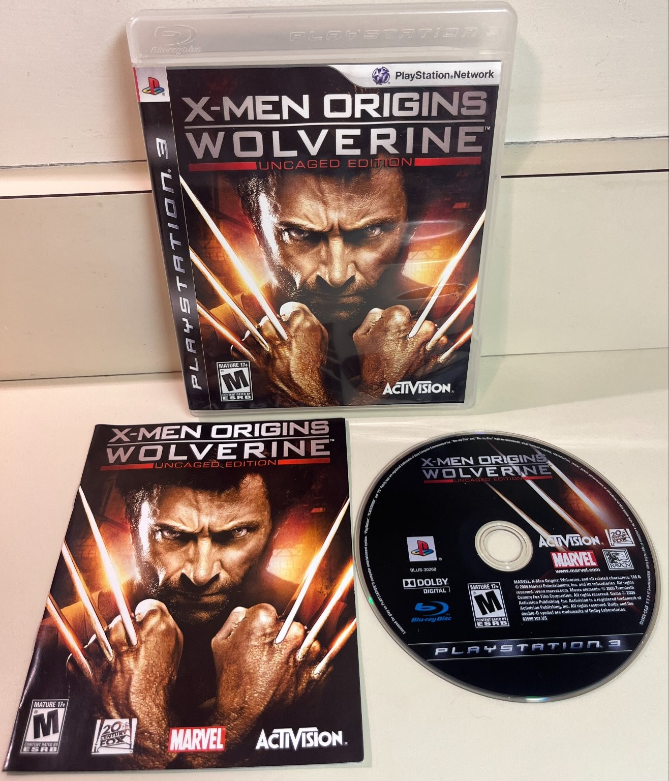 X-Men Origins Wolverine Uncaged Edition PlayStation 3 PS3 Game + Manual Complete