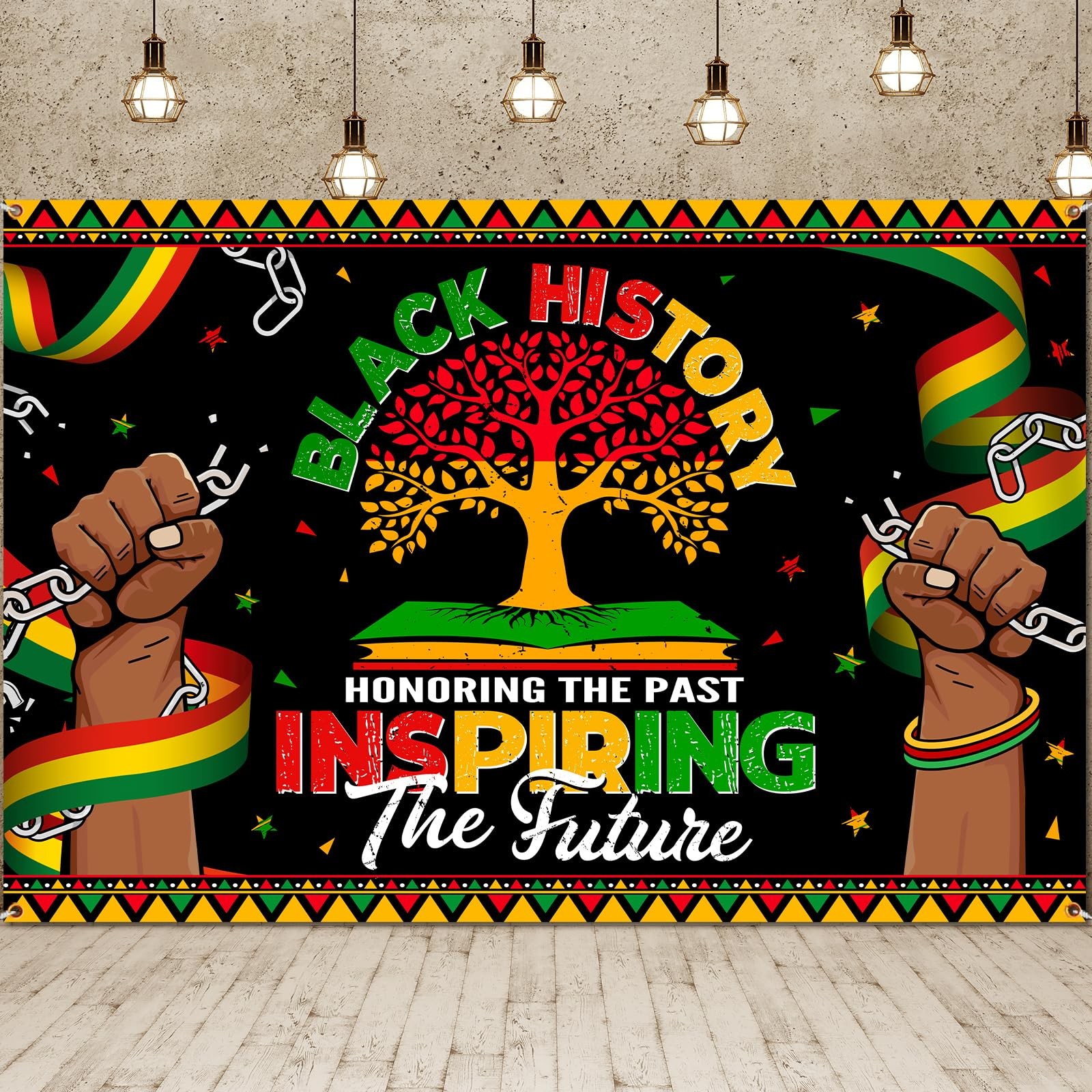 Black History Month banner Wall Decoration Indoor Outdoor 59x39 In