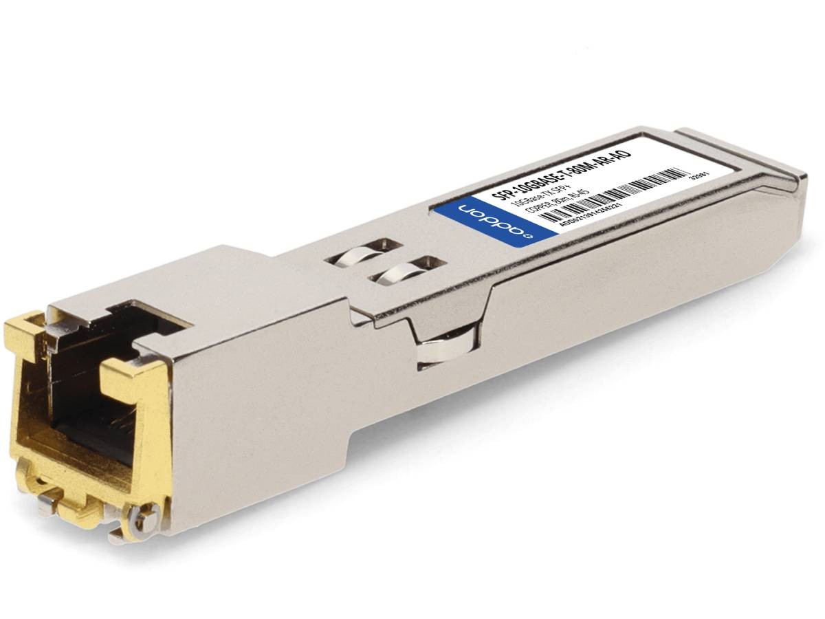 Addon-New-SFP-10GBASE-T-80M-AR-AO _ ARISTA COMP SFP+ RJ-45 10G-TX 80M 