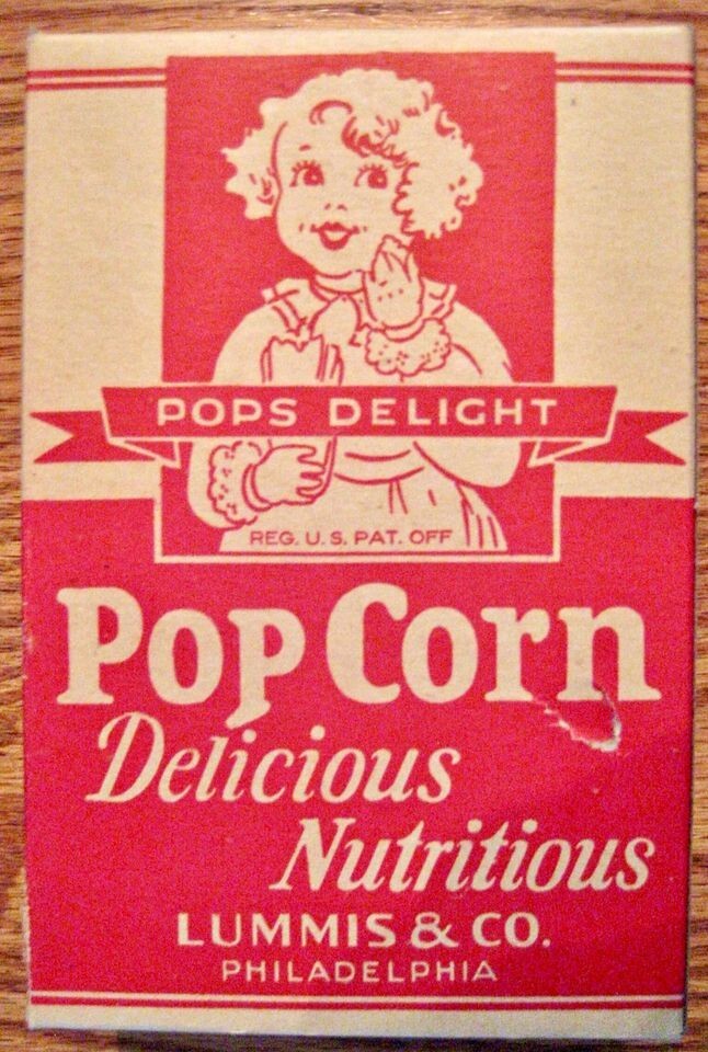 RARE VINTAGE ORIGINAL 1940'S "POPS DELIGHT" POPCORN BOX