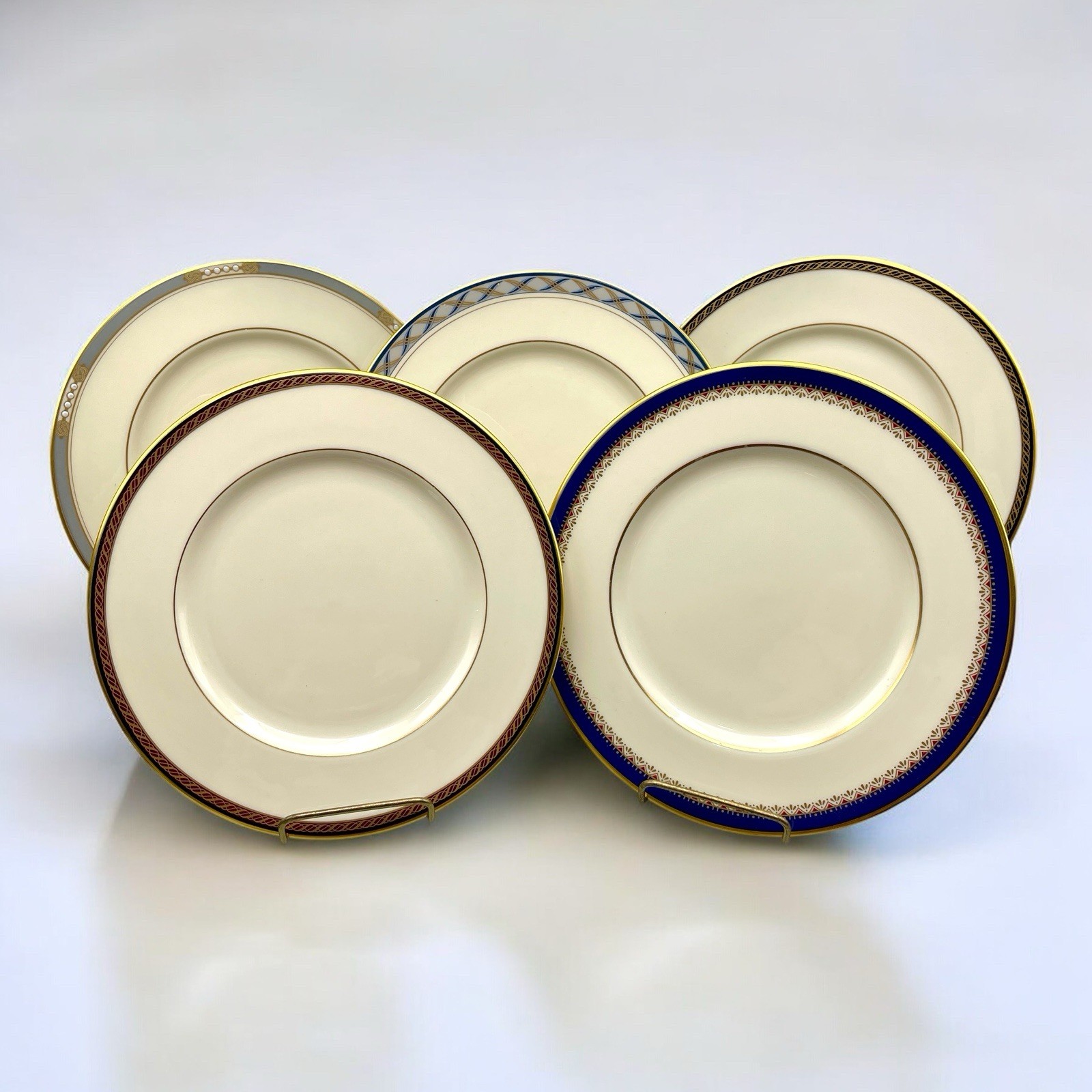 Vintage Lenox Presidential Collection Salad Plates Mixed Lot Of 5