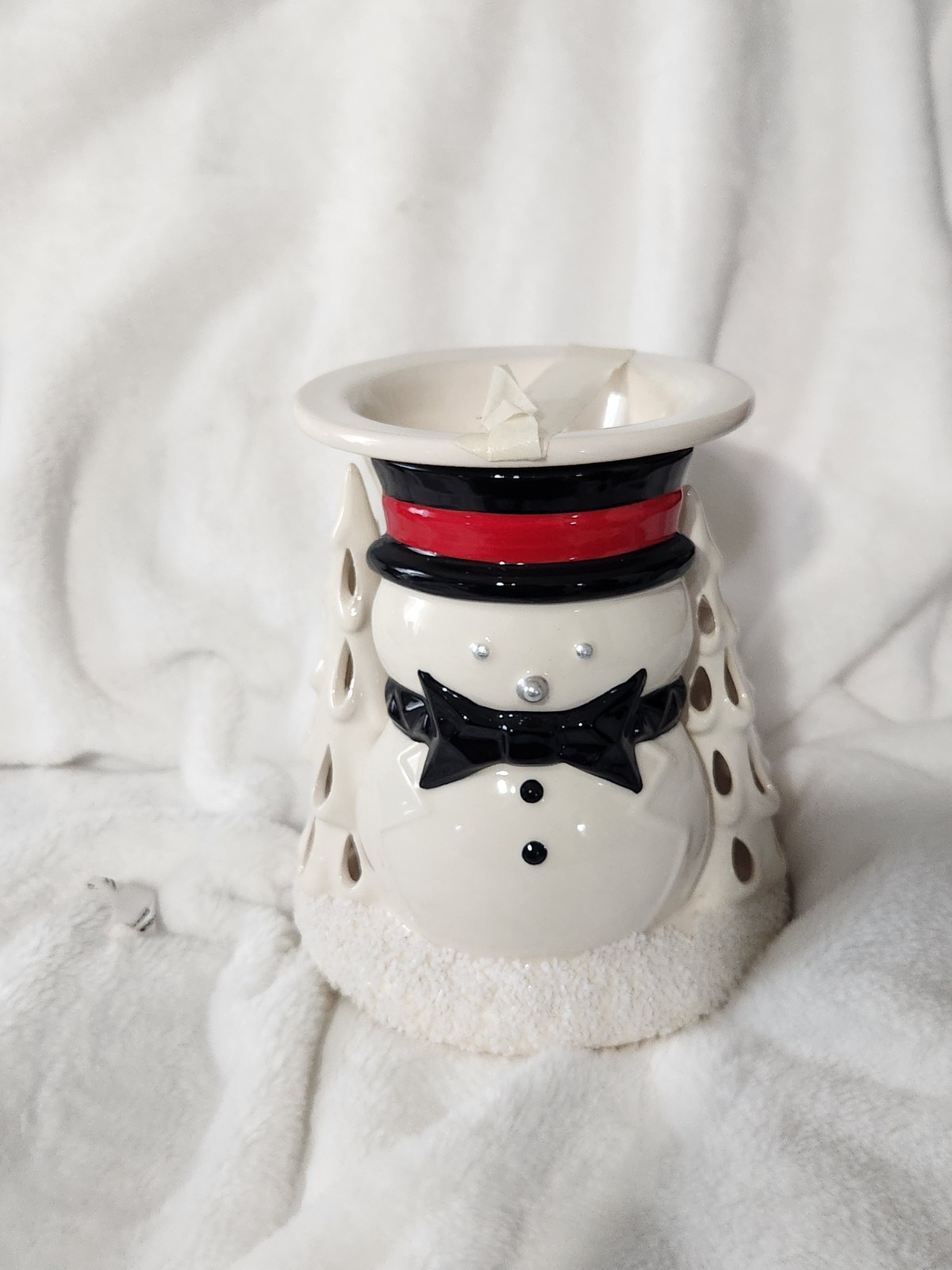 Yankee Candle Jackson Frost Christmas Snowman Tealight Warmer! 5.75"