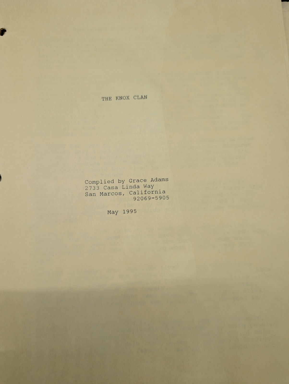 Chronicles of the Cochrans Binder Research Copy w/ Family Notes & GRS