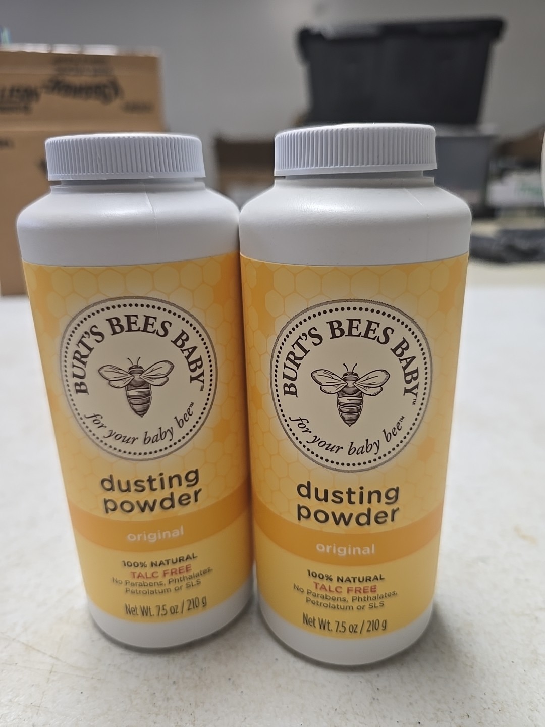 Burts Bees Baby Original Dusting Powder x2 TALC-FREE 7.5oz NEW SEALED