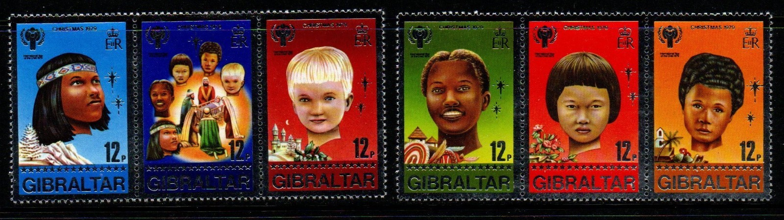 GIBRALTAR SG423/8 1979 CHRISTMAS MNH