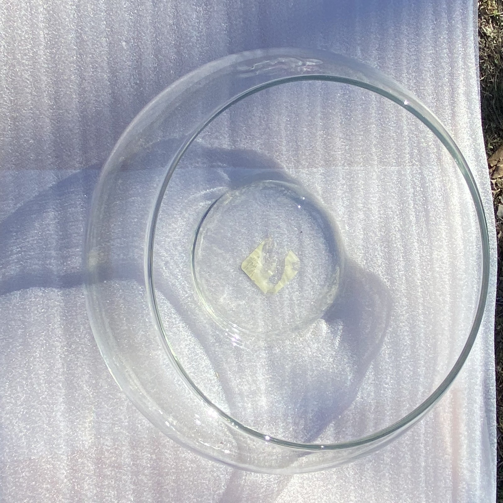 Clear Blown Glass Bubble Bowl 4.5” X 9” Decorative Serving Terrarium Fishbowl