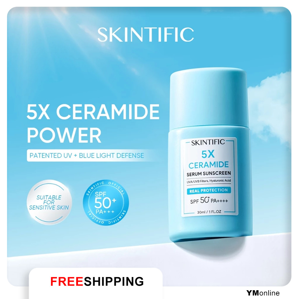 SKINTIFIC 5X Ceramide Serum Sunscreen SPF50 PA++++ UV & Blue Light Protection