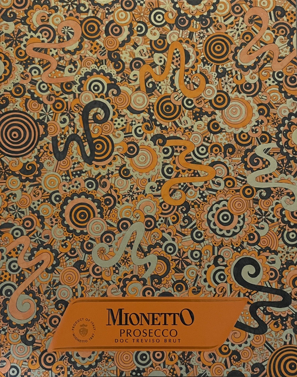 Hand-drawn Mionetto Prosecco Wall Art