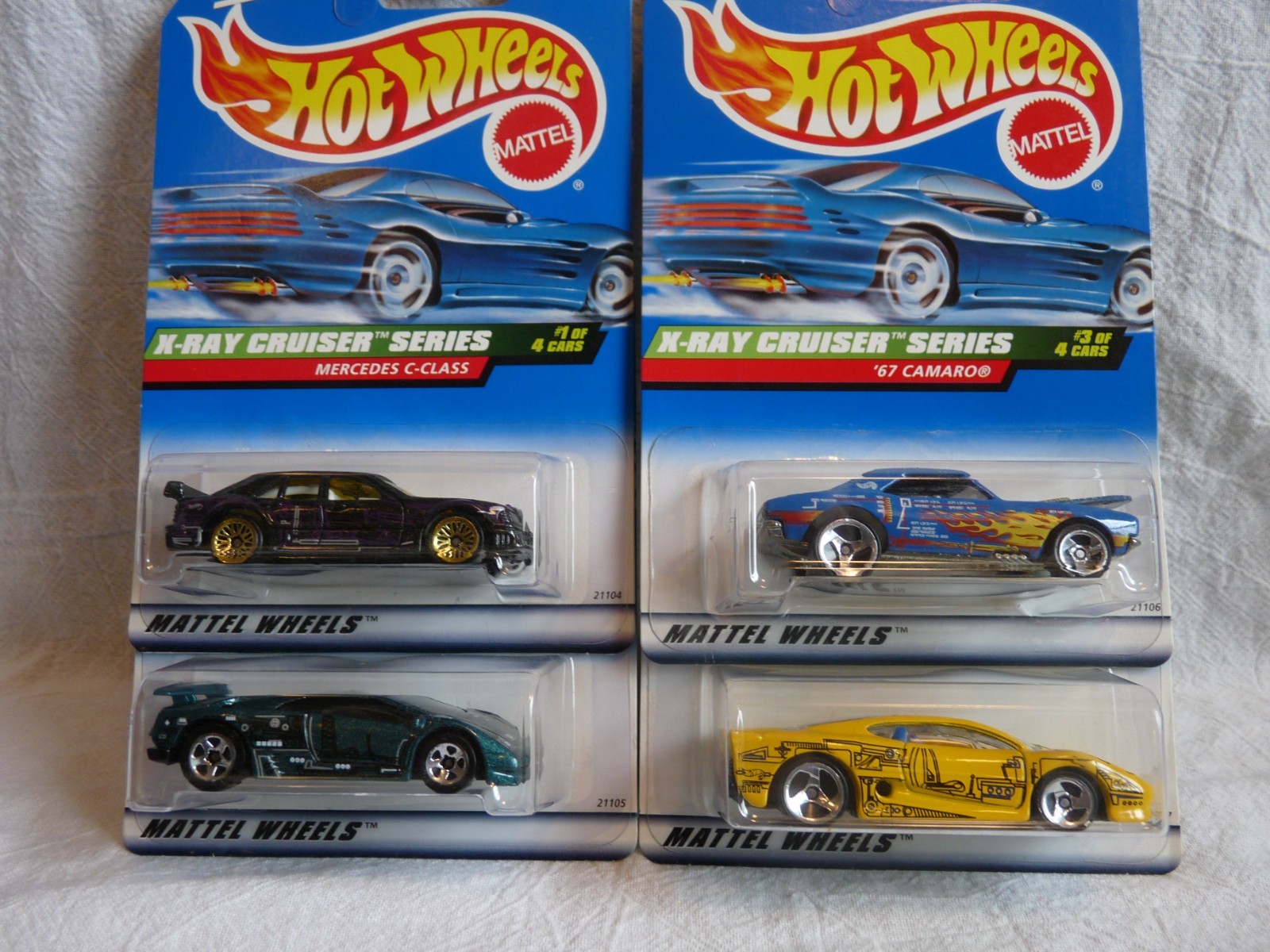Hot Wheels X-Ray Cruiser Series Camero 1998 Complete Set 1-4 1:64 Scale Diecast
