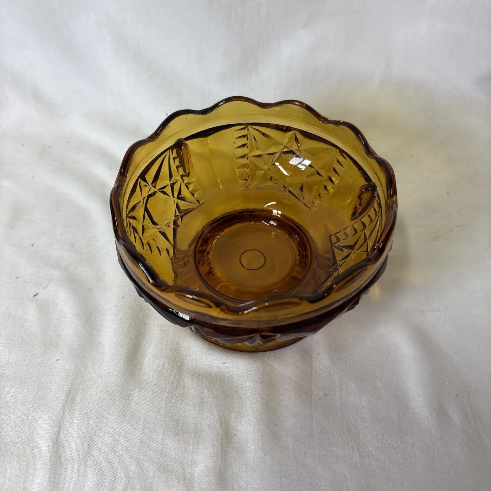 Vintage LE Smith Amber Moon and Stars Fairy Lamp Base, Bottom Only