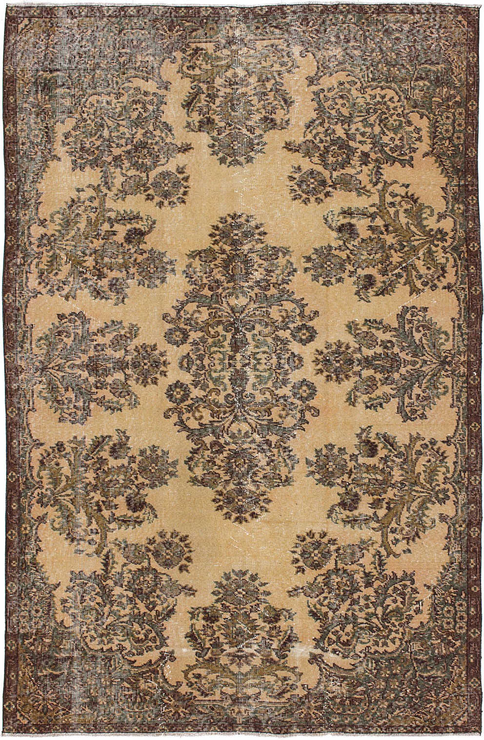 Traditional Vintage Hand-Knotted Oriental Carpet 5'4" x 8'2" Wool Area Rug