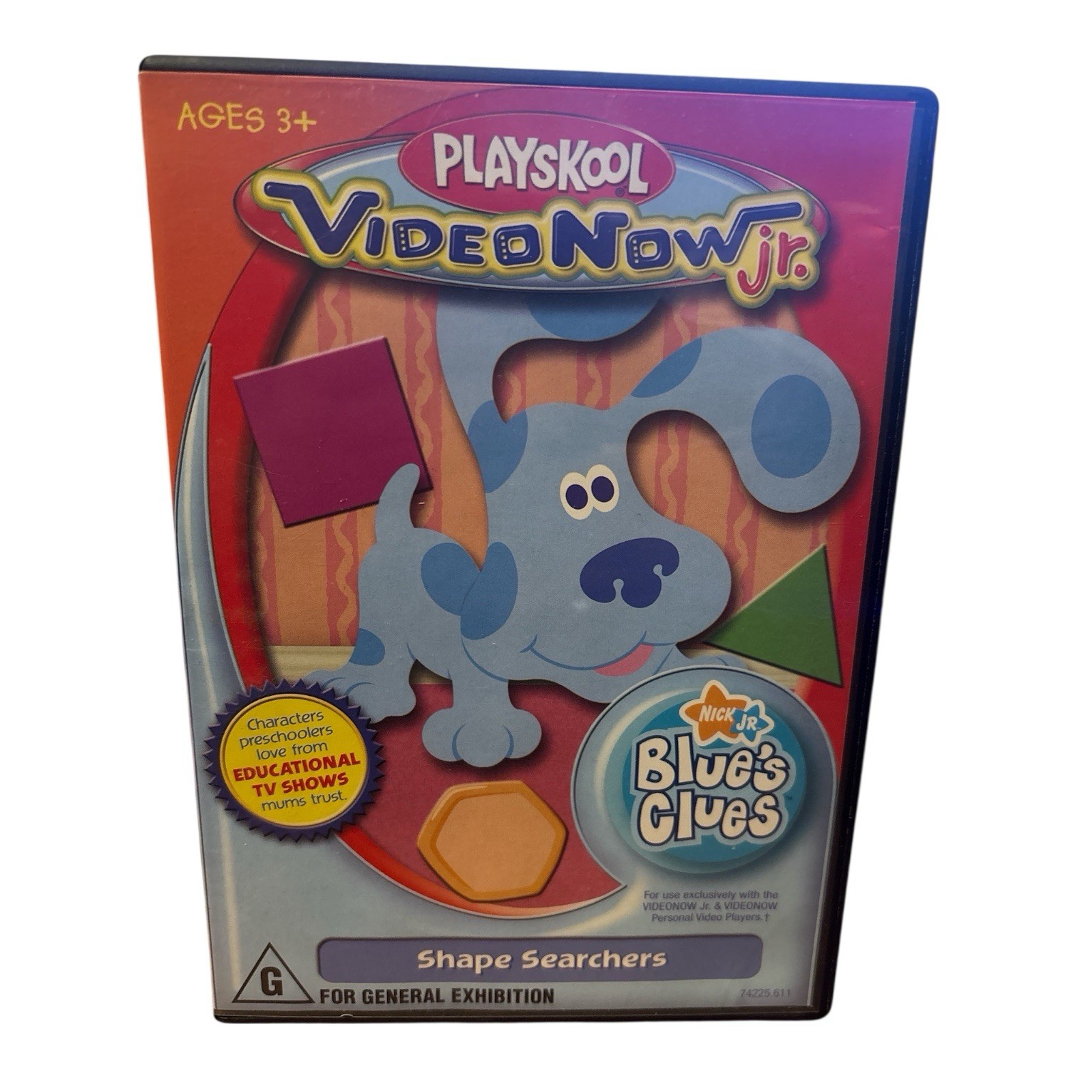 Playskool VideoNow jr. Blues Clues Shape Searchers Like New PVD