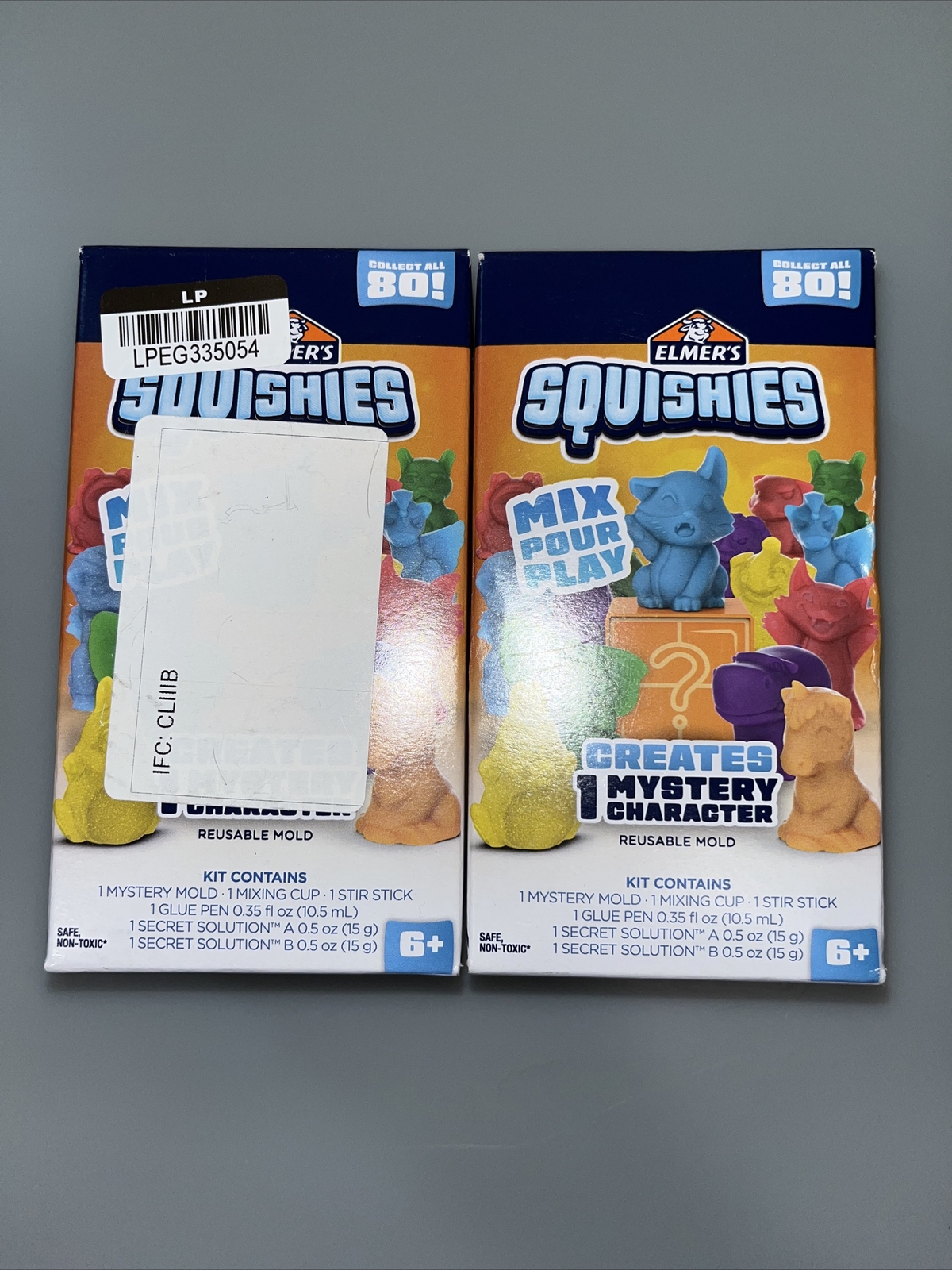 2 Elmer's Squishies Mystery Character BRAND NEW,