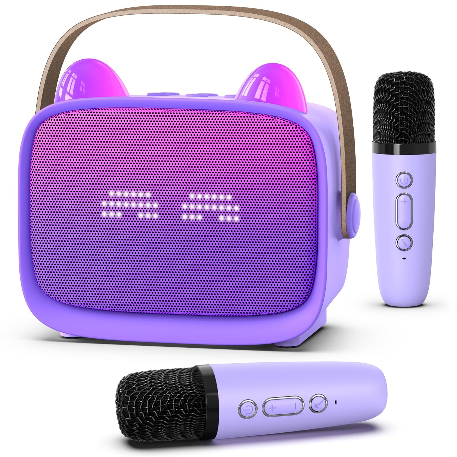 Upgraded Mini Karaoke Machine Toy for Kids, Portable Bluetooth Speaker with 2...
